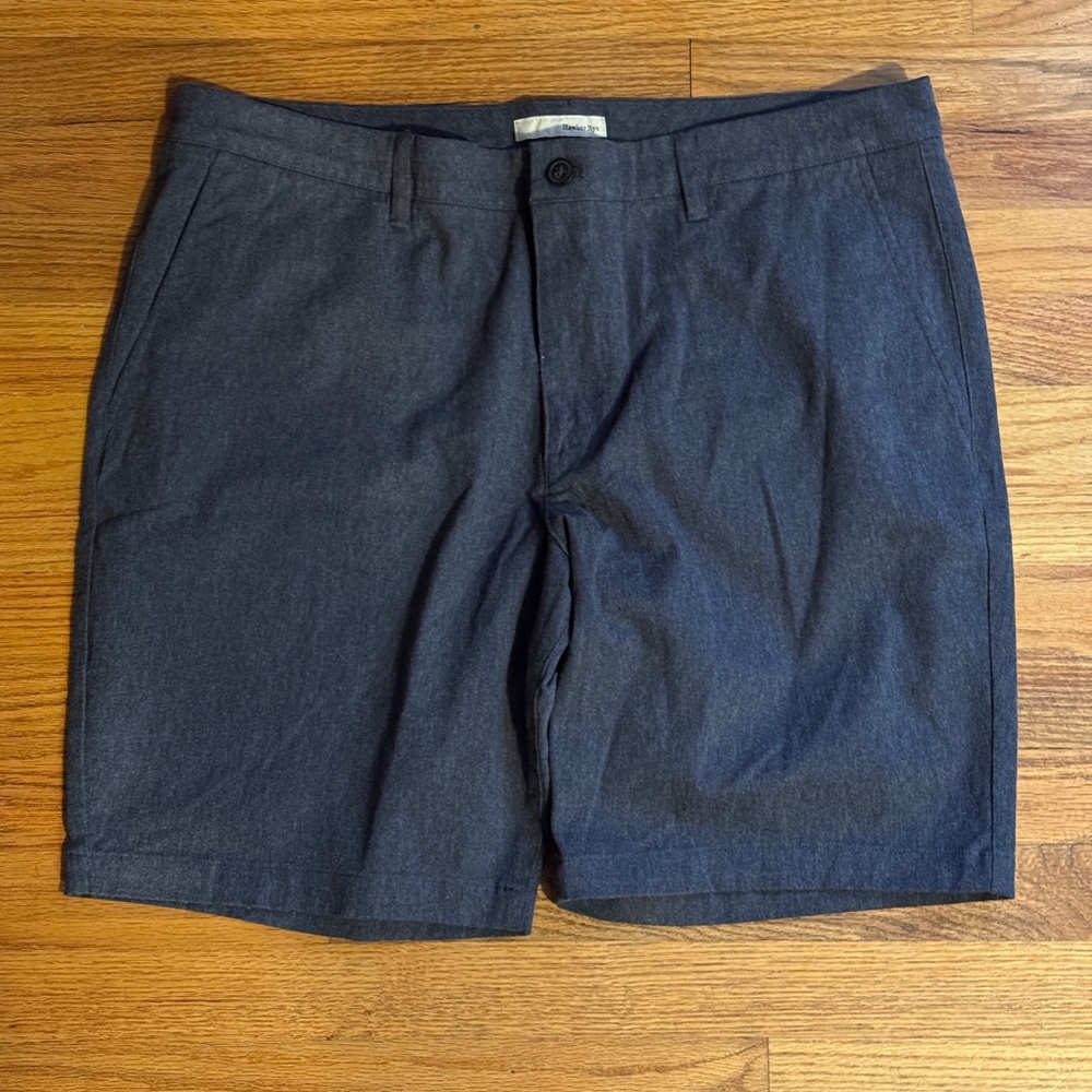 Black Flat Front Casual Shorts
